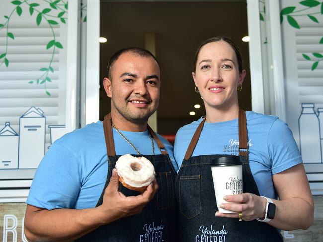 David and Natasha Hernandez at the new Yolanda General Store in Annandale. Picture: Evan Morgan