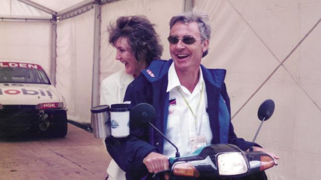 Peter Brock with Bev in 1996.