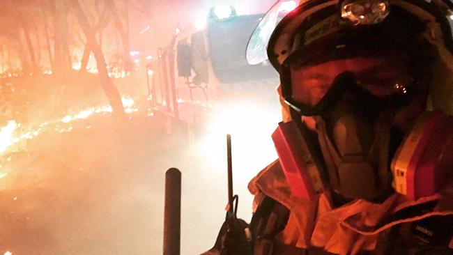 A member of the Katoomba/Leura Volunteer Rural Fire Brigade during the 2019-2020 bushfires.