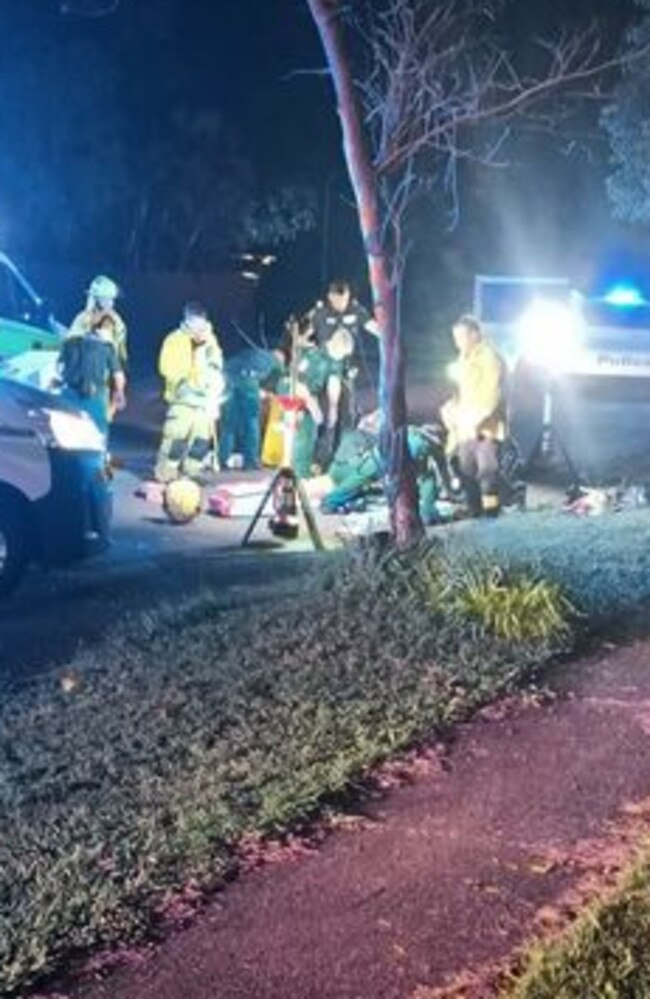 An alleged hit and run victim was taken to Royal Darwin Hospital in a serious condition after a man struck her with a white Commodore sedan. Police believed the 45-year-old woman knew the 29-year-old man.