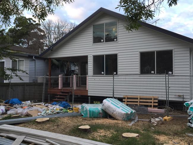 Leah Boonthanom's granny flat 10 months after the work started. Picture: Supplied.