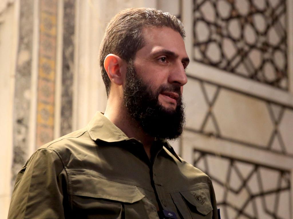 Abu Mohammed al-Golani addressed a crowd at the capital's landmark Omayyad Mosque. Picture: AFP