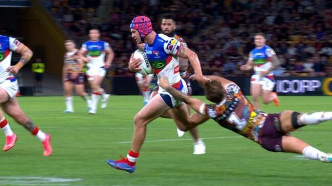 NRL 2023: Brisbane Broncos win 24-20 over Knights as epic Ezra Mam ...