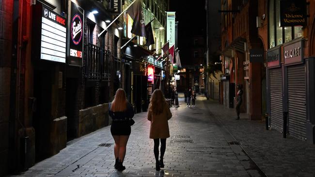 Bars open their doors on the final night in Liverpool, north west England on October 13 before new local lockdown measures are imposed to help stem a second wave.