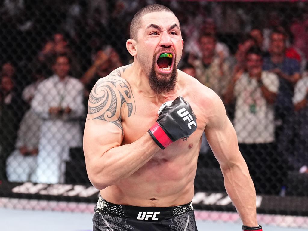 Pure emotion from Whittaker. Picture: Chris Unger/Zuffa LLC via Getty Images