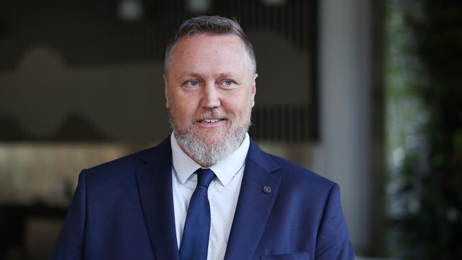 Cairns Regional council deputy mayor Brett Olds chaired a special meeting for councillors to vote for Ken Gouldthorp to become the council's next chief executive. Picture: Brendan Radke