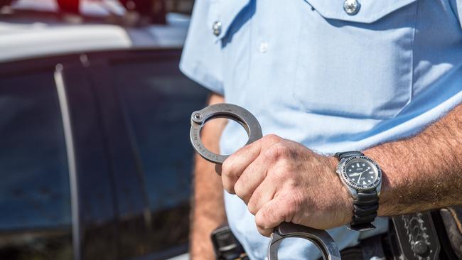 NSW police Handcuffs arrest. 07 October 2016