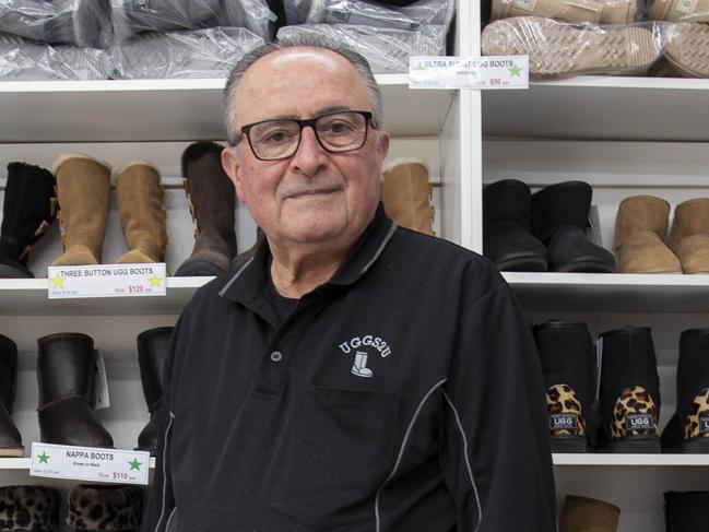 Uggs2U in Seaton is closing. Owner Vlass Vlassopoulos at the store. 9th June 2024. Picture:Brett Hartwig