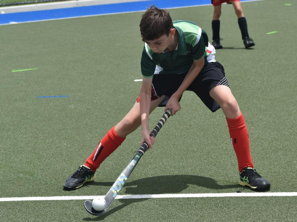 Players at the Park Avenue Brothers Hockey Club and Astro’s Hockey development clinic at Kalka Shades, Rockhampton, on February 8, 2025.