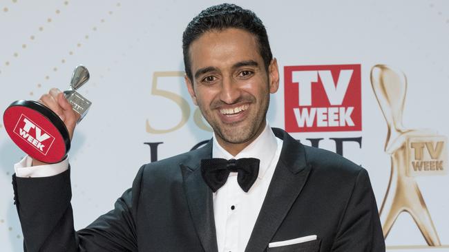 Waleed Aly was briefed by the AFL on rules. Picture: Jason Edwards