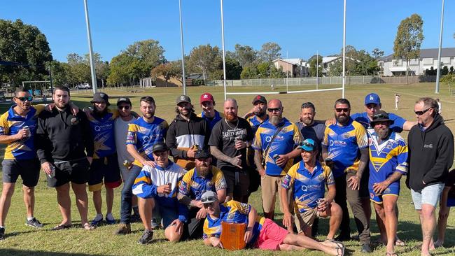 Brent Wilkinson with teammates at the Burpengary Jets. Picture: Supplied