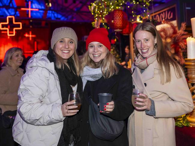 Bec Collins Sally Formica and Steph Lee at Winter Feast 2025 in Hobart. Picture: Caroline Tan