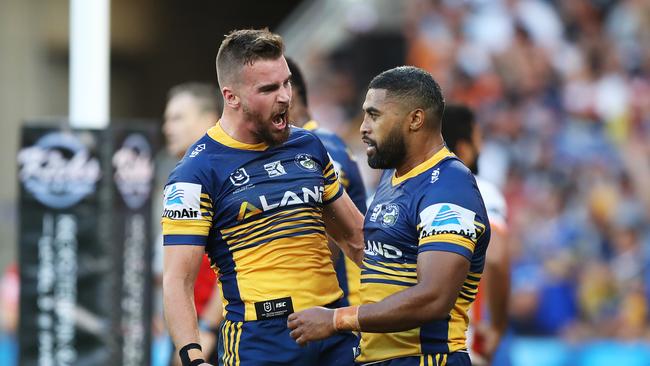 Parramatta's Clint Gutherson starred in the win over the Tigers. Picture: Brett Costello