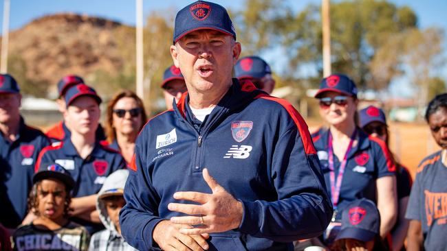 Melbourne boss Gary Pert speaks. Picture: Mark Stewart