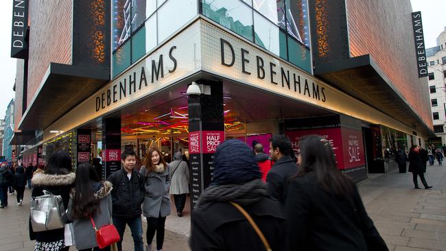 Debenhams in London during the annual Boxing Day sales. Picture: Getty