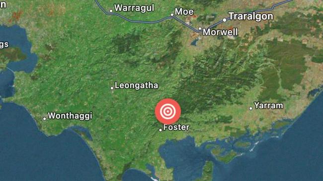 A small earthquake was felt in the regional town of Foster, Victoria. Picture: Seismology Research Centre