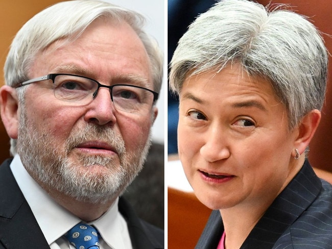 Foreign Minister Penny Wong and Australia's ambassador to the US Kevin Rudd will both attend the innauguration of Donald Trump on January 20. Picture: NewsWire