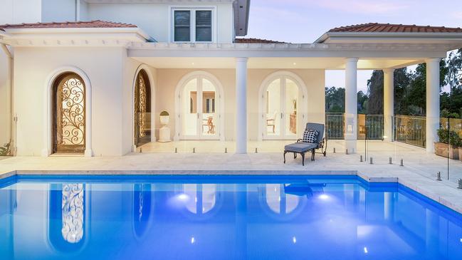 Fancy a swim? The decadent pool area at 121 King Arthur Terrace, Tennyson. Picture: Supplied