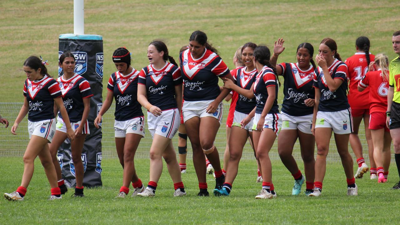 The Sydney Roosters Lisa Fiaola Cup side. Picture: Kevin Merrigan