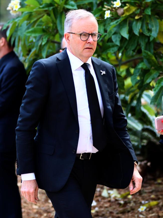 Prime Minister Anthony Albanese arrives. Picture: David Clark