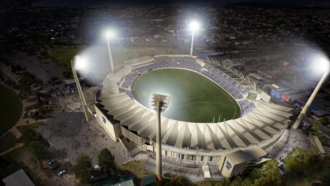 Back when Skilled Stadium in Geelong was just an artist's impression.