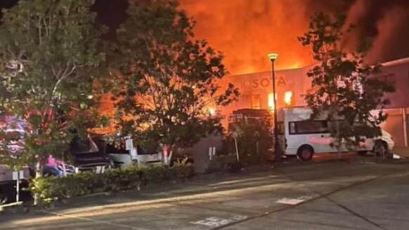 The moment fire engulfed the Scottsdale Drive industrial complex.