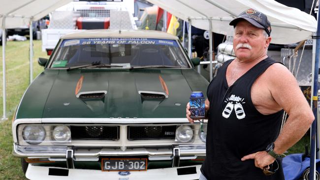 Gary Bryant shows off his 1975 XB Ford falcon John Goss special.Picture: NewsWire / Damian Shaw