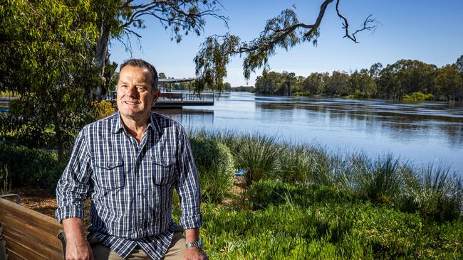 Chaffey MP Tim Whetstone on the riverbank. Picture: Tom Huntley