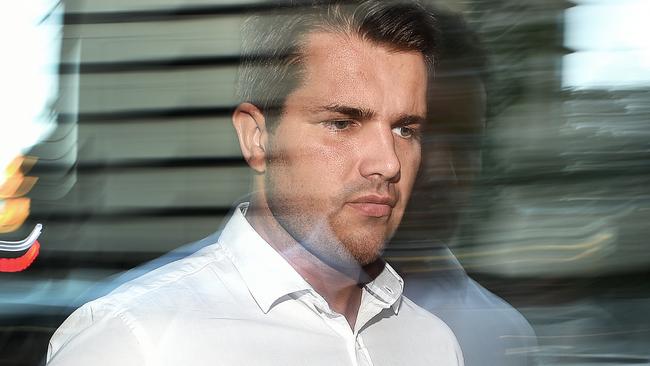 Gable Tostee leaves the Supreme Court in Brisbane, Tuesday, October 18, 2016. The jury continues its deliberation to consider a verdict on either murder or manslaughter. Picture: AAP Image/Dave Hunt