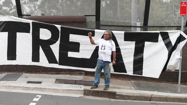 Prominent Indigenous activist Wayne Wharton has travelled to NSW to letterbox drop for the No campaign against the Voice in Anthony Albanese and Linda Burney's Sydney electorates. John Feder/The Australian.