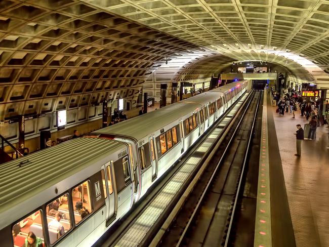 A subway train in Washington.