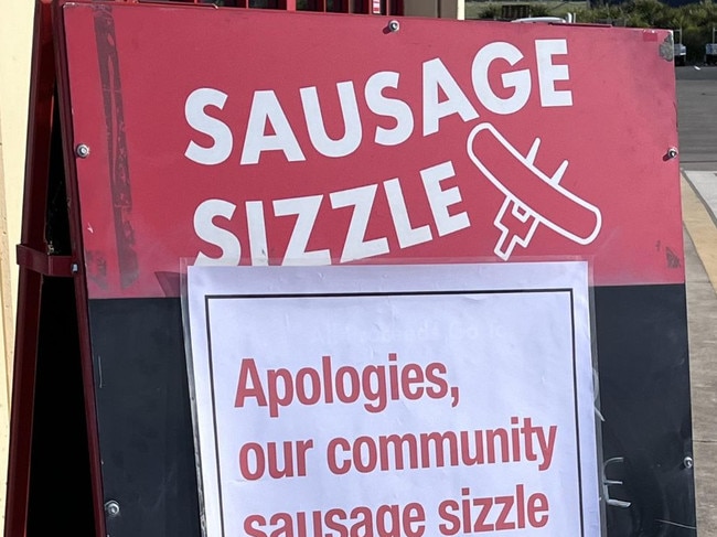 Aussies were saddened after seeing this sign outside Bunnings. Picture: Reddit