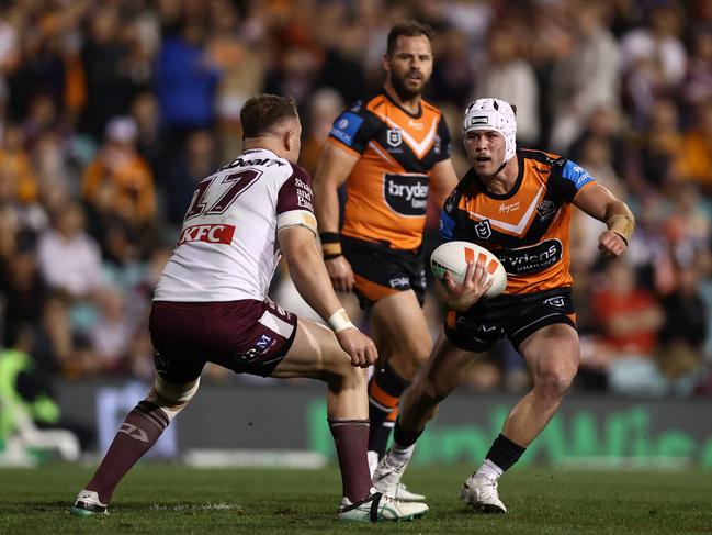 Heath Mason had a strong night for the Tigers. Photo: Jason McCawley/Getty Images