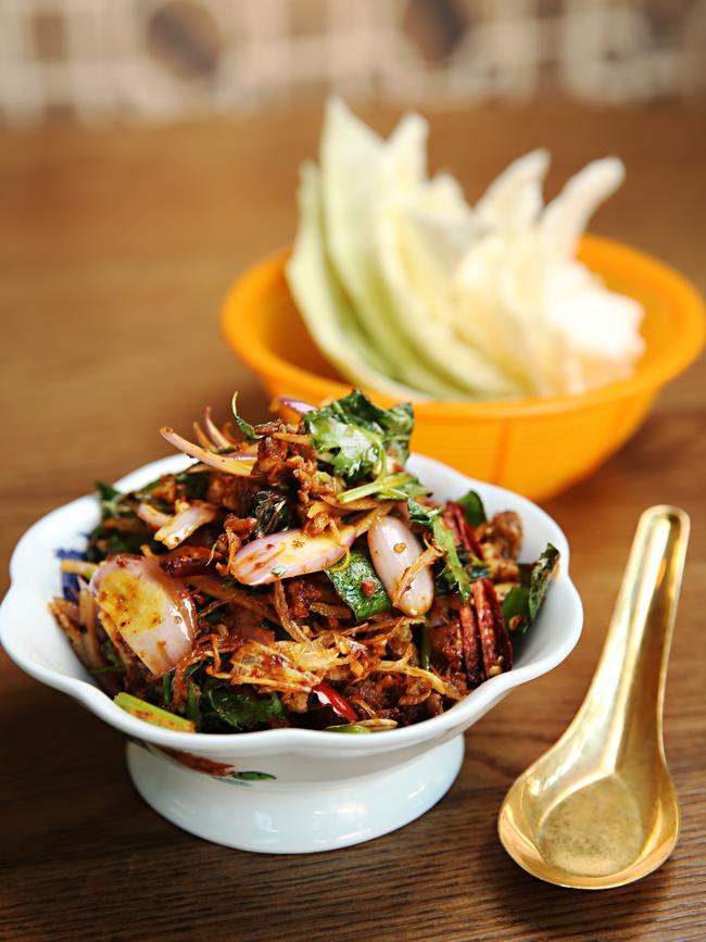 Chicken larb at Long Chim. Picture: Tim Carrafa