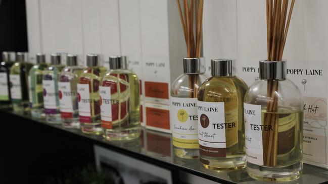 Poppy Laine’s line of diffusers available at the Biggenden boutique.