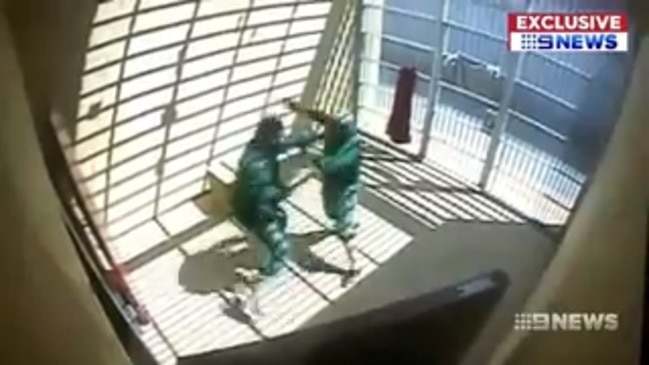 Talal Alameddine and Bassam Hamzy caught in wild prison brawl (9 News)