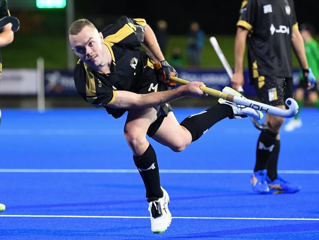 Cooper Burns is a weapon for Hockey Club Melbourne and the Burras. Picture: Mark Avellino Photography