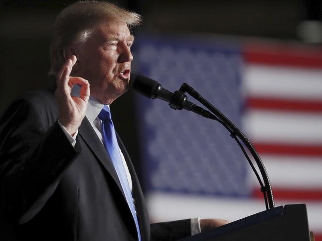 Mr Trump announced the new strategy during a Presidential Address to the Nation today. Picture: Carolyn Kaster/AP