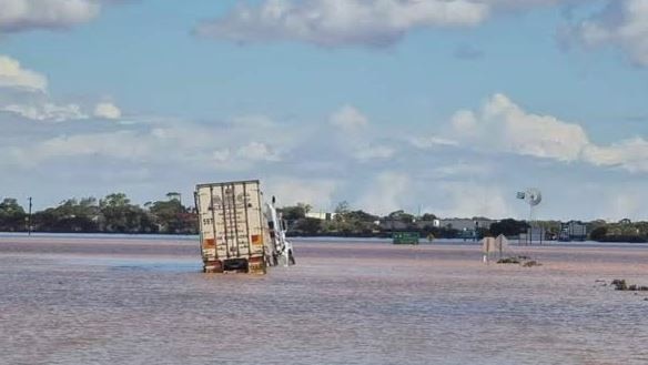 Those stranded at Glendambo have not been given an indication of when the road will reopen. Picture: Supplied