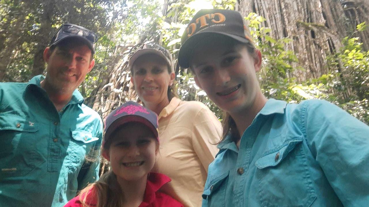 Katrina Williams and her family enjoying their family in Far North Queensland.