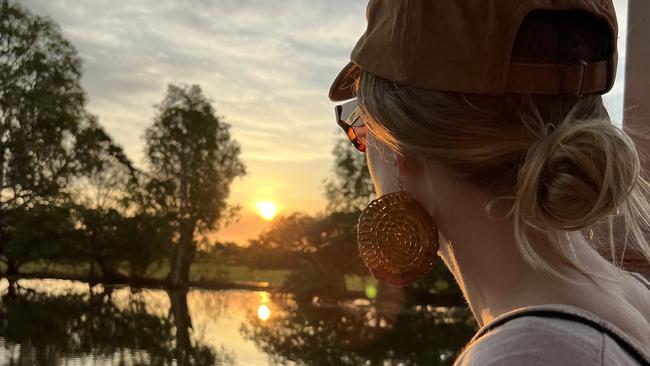 Kate Dinning on a bird watching tour in Kakadu.