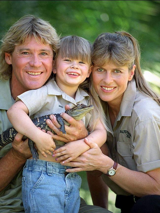 With Steve and young Bindi in 2002.