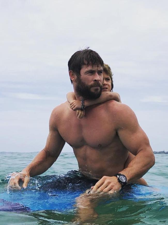 Hemsworth went from Home and Away to Hollywood heart-throb. He is best known for playing Thor in the Avengers. Picture: Instagram/@lukemun