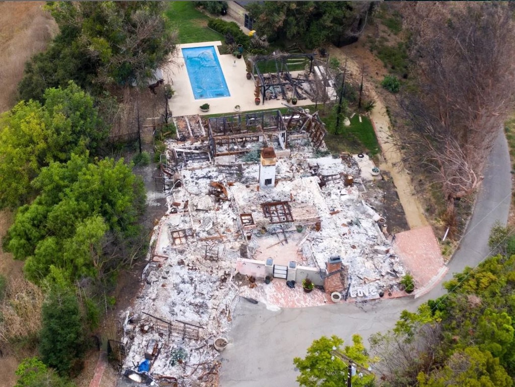 Miley Cyrus’ Malibu home with Liam Hemsworth was destroyed by fire in 2018. Picture: Clint Brewer Photography / BACKGRID