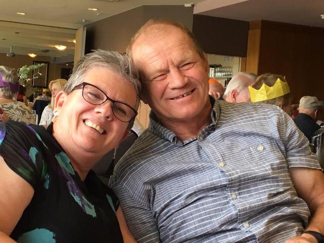 Former St George player Rod McGregor with wife Lynn. Rod now suffers dementiaPicture supplied