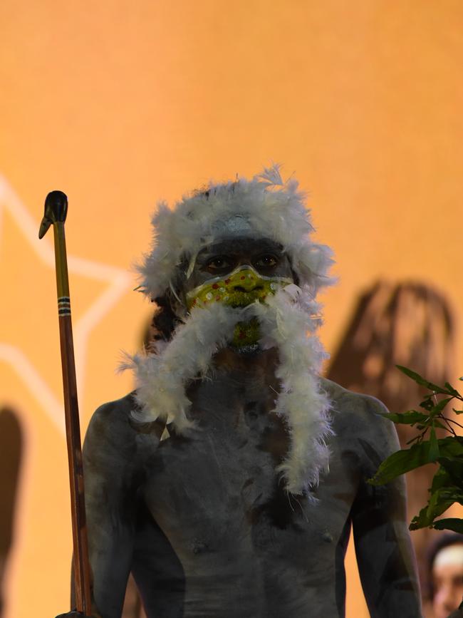 A touching tribute for the late Yolngu songman Gurrumul who was inducted into the NIMAs Hall of Fame the 2022 National Indigenous Music Awards. Picture: (A)manda Parkinson