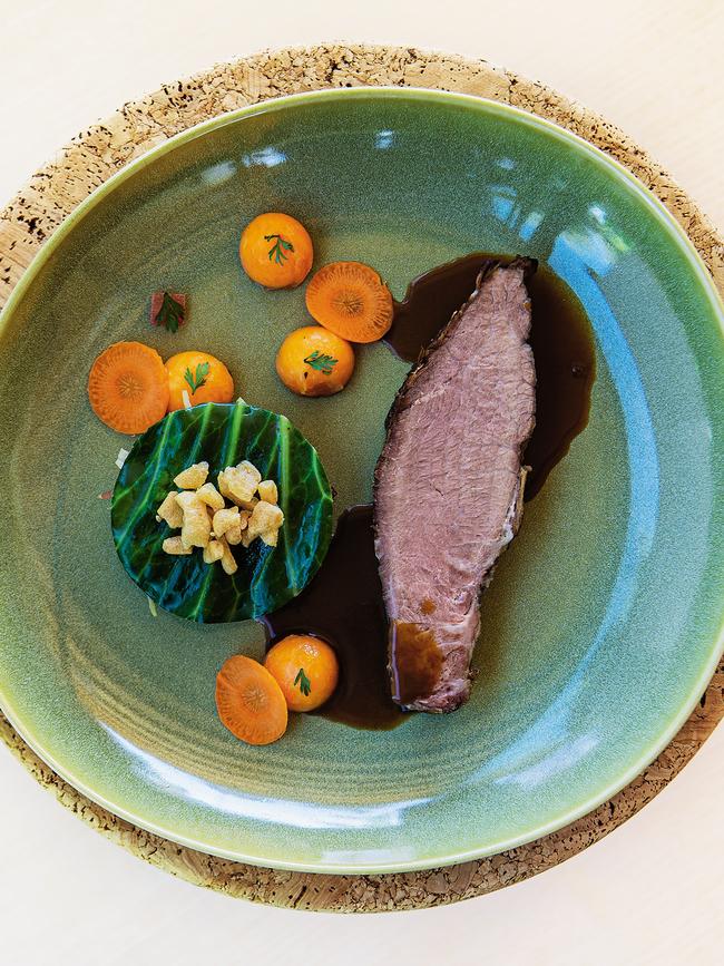 Black Iberian pork with kale and carrot from the hotel. Picture: supplied.