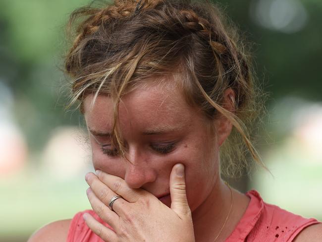 Lisa was assaulted in East Melbourne while going for a walk. A man bumped into her a couple of times in Yarra Park and approached her again near the fairy tree in the Fitzroy gardens where he punched her in the face. Picture: Josie Hayden