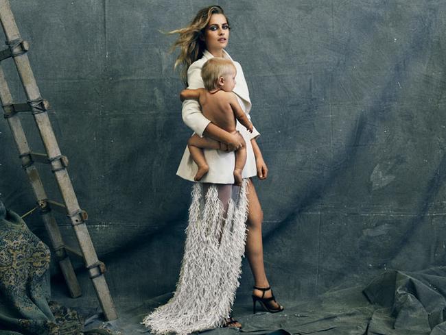 Teresa Palmer with her son Bodhi in InStyle magazine. Pic credit : Hugh Stewart/InStyle