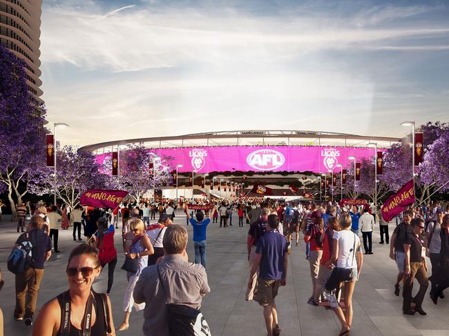 Supplied artist impression of the proposed Gabba redevelopment if Brisbane won the rights to the 2032 Olympic Games